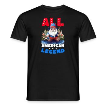 Fisherman All Amerikanische Angellegende - Männer T-Shirt - Schwarz - Vorne - AI Model Male 178 light (178cm)
