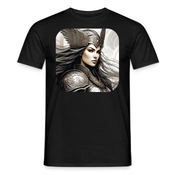 Fière Viking Germanin Shieldmaiden - T-shirt homme - noir - Devant - AI Model Male 178 light (178cm)