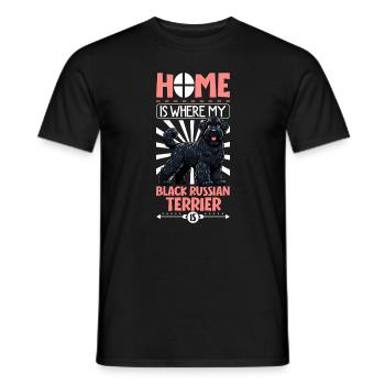Accueil - Black Russian Terrier - T-shirt homme - noir - Devant - AI Model Male 178 light (178cm)