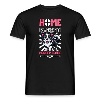 Accueil - Border Collie - T-shirt homme - noir - Devant - AI Model Male 178 light (178cm)