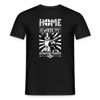 Zuhause - Braque d'Auvergne - Männer T-Shirt - Schwarz - Vorne - AI Model Male 178 light (178cm)