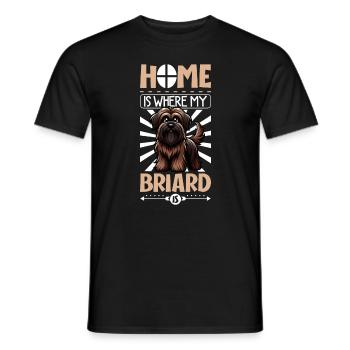 Home - Briard - Men's T-Shirt - black - Front - AI Model Male 178 light (178cm)