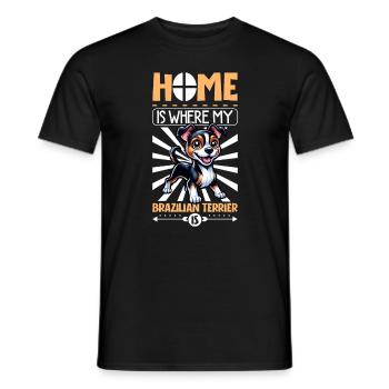 Accueil - Terrier Brasileiro - T-shirt homme - noir - Devant - AI Model Male 178 light (178cm)