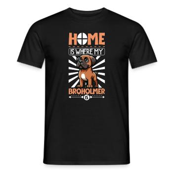 Home - Broholmer - Men's T-Shirt - black - Front - AI Model Male 178 light (178cm)