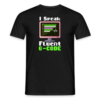 Impression 3D Je parle couramment le G-Code - T-shirt homme - noir - Devant - AI Model Male 178 light (178cm)