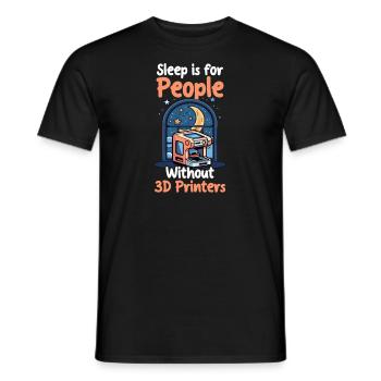 L’impression 3D Sleep est destinée aux personnes qui n’ont pas d’imprimante 3D - T-shirt homme - noir - Devant - AI Model Male 178 light (178cm)