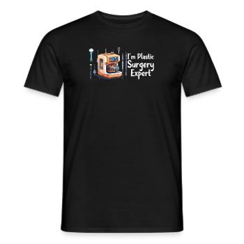 3D-Druck Ich bin Experte für plastische Chirurgie - Männer T-Shirt - Schwarz - Vorne - AI Model Male 178 light (178cm)