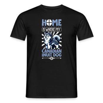 Home - Canadian Eskimo Dog - Men's T-Shirt - black - Front - AI Model Male 178 light (178cm)