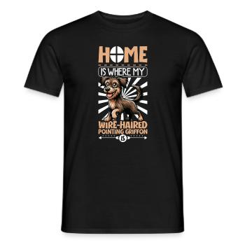 Accueil - Český fousek - T-shirt homme - noir - Devant - AI Model Male 178 light (178cm)
