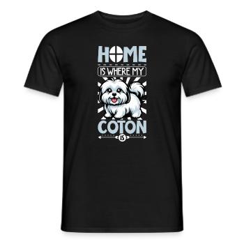 Accueil - Coton de Tuléar - T-shirt homme - noir - Devant - AI Model Male 178 light (178cm)