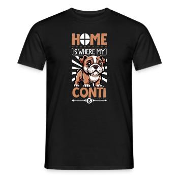 Zuhause - Continental Bulldog - Männer T-Shirt - Schwarz - Vorne - AI Model Male 178 light (178cm)
