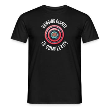 Psychologe bringt Klarheit in die Komplexität - Männer T-Shirt - Schwarz - Vorne - AI Model Male 178 light (178cm)