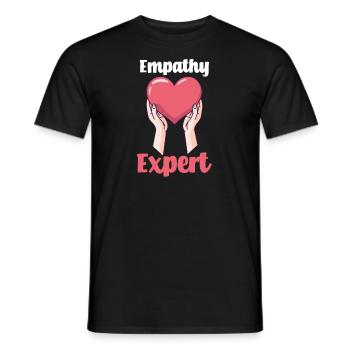 Psychologue Expert en empathie - T-shirt homme - noir - Devant - AI Model Male 178 light (178cm)