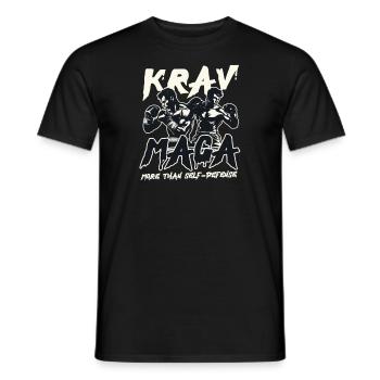 Krav Maga More Than Self-Defense - Men's T-Shirt - black - Front - AI Model Male 178 light (178cm)