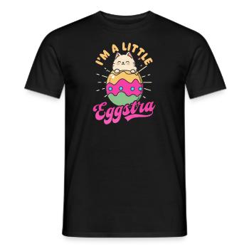 Cat Easter I'm Little Eggstra - Men's T-Shirt - black - Front - AI Model Male 178 light (178cm)
