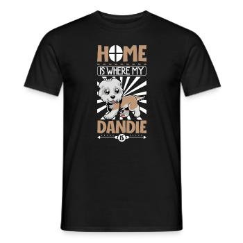 Home - Dandie Dinmont Terrier - Men's T-Shirt - black - Front - AI Model Male 178 light (178cm)