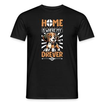 Zuhause - Drever - Männer T-Shirt - Schwarz - Vorne - AI Model Male 178 light (178cm)