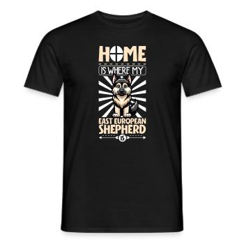 Home - Eastern European Shepherd - Men's T-Shirt - black - Front - AI Model Male 178 light (178cm)