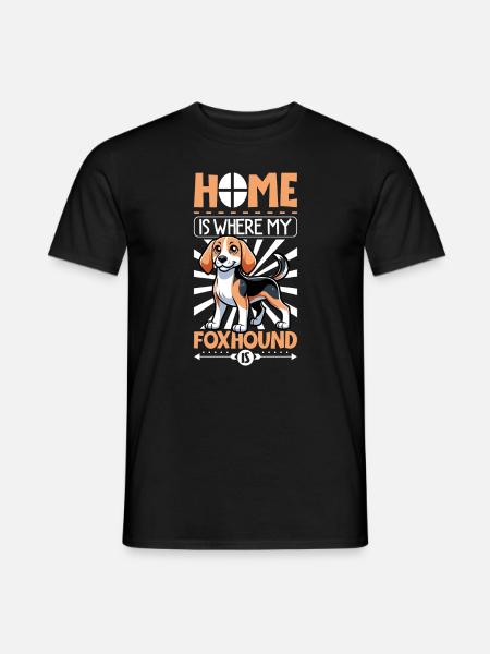 Home - English Foxhound - Men's T-Shirt - black