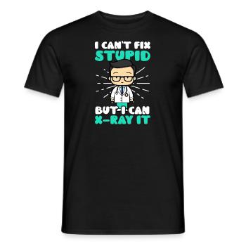 Radiologe dumm kann es röntgen - Männer T-Shirt - Schwarz - Vorne - AI Model Male 178 light (178cm)