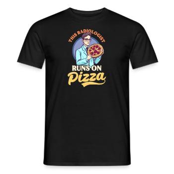 Radiologe Das läuft auf Pizza - Männer T-Shirt - Schwarz - Vorne - AI Model Male 178 light (178cm)