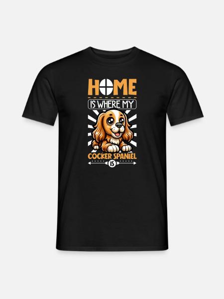 Home - English Cocker Spaniel - Men's T-Shirt - black