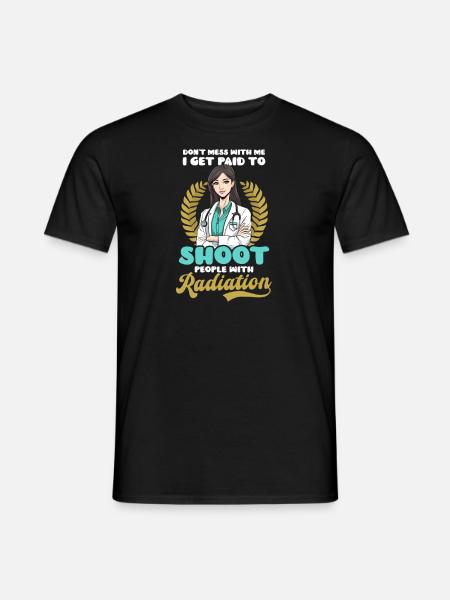 Radiolog Få betalt Skyd folk stråling - Mænd T-shirt - sort