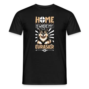 Home - Eurasier - Men's T-Shirt - black - Front - AI Model Male 178 light (178cm)