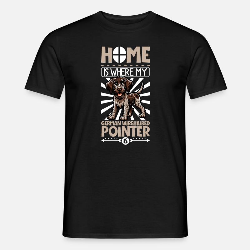 Zuhause - Deutsch Drahthaar - Männer T-Shirt - Schwarz