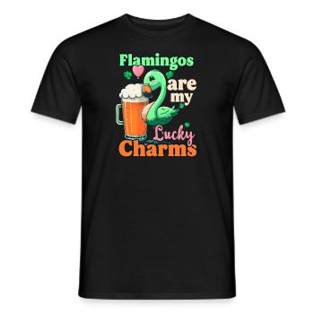 Irish Flamingo St Patricks Flamingos Lucky Charms - Men's T-Shirt - black - Front - AI Model Male 178 light (178cm)