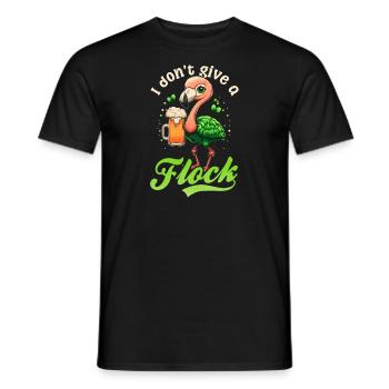 Irish Flamingo St Patricks Don't Give A Flock Beer - Men's T-Shirt - black - Front - AI Model Male 178 light (178cm)