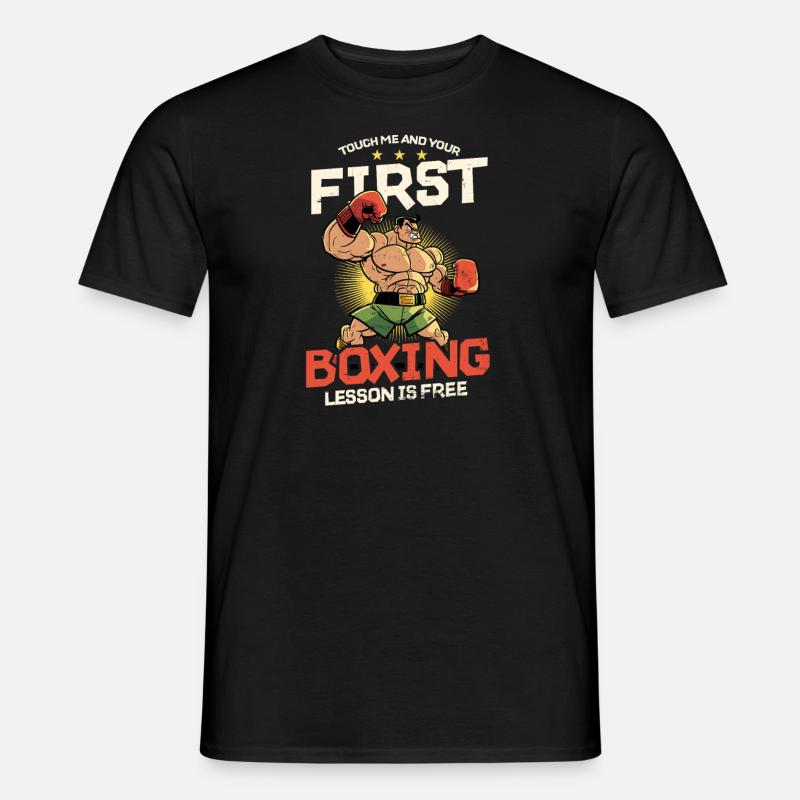 Boxing First Lesson Free - Men’s T-shirt - black