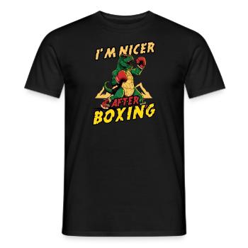 Boxen Schöner nach dem Boxen - Männer T-Shirt - Schwarz - Vorne - AI Model Male 178 light (178cm)