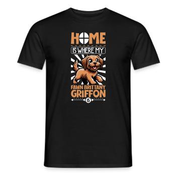 Home - Griffon Fauve de Bretagne - Men's T-Shirt - black - Front - AI Model Male 178 light (178cm)