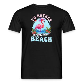 Summer Vacation Rather Be On Beach - Men's T-Shirt - black - Front - AI Model Male 178 light (178cm)