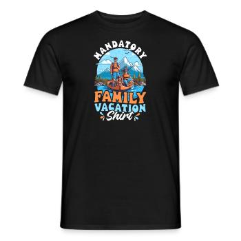 Summer Vacation Mandatory Family Vacation Outfit - Men's T-Shirt - black - Front - AI Model Male 178 light (178cm)