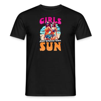 Summer Vacation Wanna Have Sun - Men's T-Shirt - black - Front - AI Model Male 178 light (178cm)