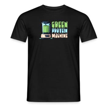Vegane Sportler Green Protein Maschine - Männer T-Shirt - Schwarz - Vorne - AI Model Male 178 light (178cm)