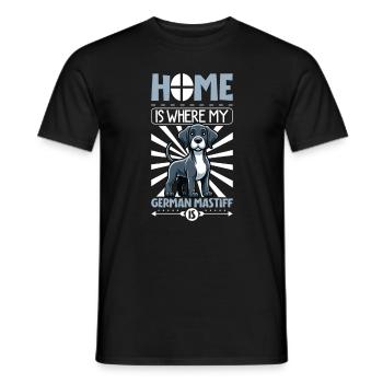 Accueil - Dogue Allemand - T-shirt homme - noir - Devant - AI Model Male 178 light (178cm)