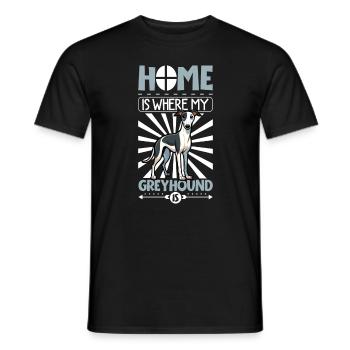 Zuhause - Greyhound - Männer T-Shirt - Schwarz - Vorne - AI Model Male 178 light (178cm)