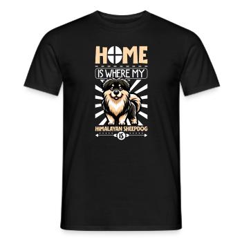 Accueil - Chien de berger de l’Himalaya - T-shirt homme - noir - Devant - AI Model Male 178 light (178cm)