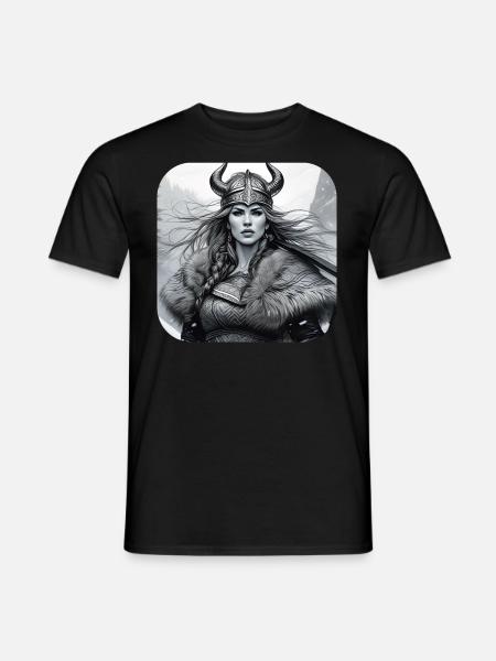 Proud Viking Germanin Shieldmaiden - Men's T-Shirt - black