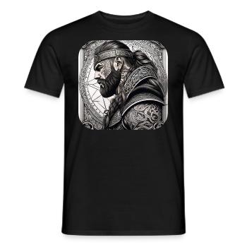 Stolzer Wikinger Krieger Germane - Männer T-Shirt - Schwarz - Vorne - AI Model Male 178 light (178cm)