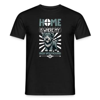 Accueil - Irish Wolfhound - T-shirt homme - noir - Devant - AI Model Male 178 light (178cm)