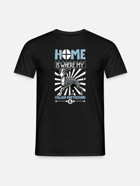 Home - Italian Greyhound - Men's T-Shirt - black