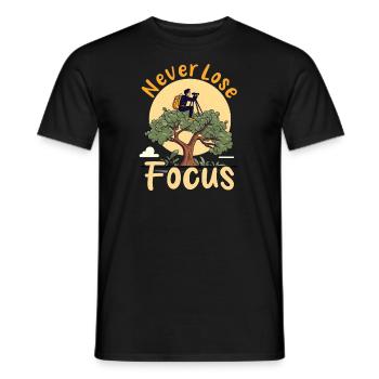 Focus sur la photographie - T-shirt homme - noir - Devant - AI Model Male 178 light (178cm)