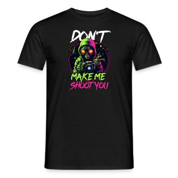 Photography Don't Make Me Shoot You - Men's T-Shirt - black - Front - AI Model Male 178 light (178cm)