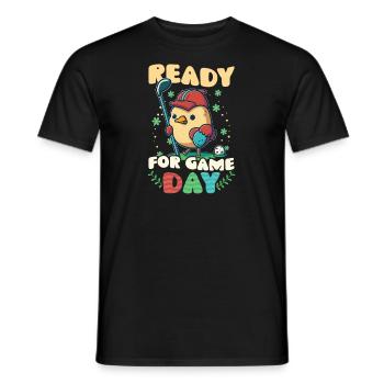 Golf-Oster-Ready-Spieltag - Männer T-Shirt - Schwarz - Vorne - AI Model Male 178 light (178cm)