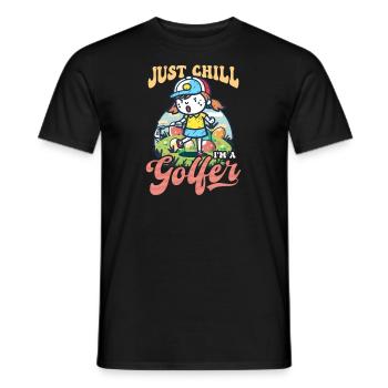 Golf Pâques Just Chill Je suis un golfeur - T-shirt homme - noir - Devant - AI Model Male 178 light (178cm)