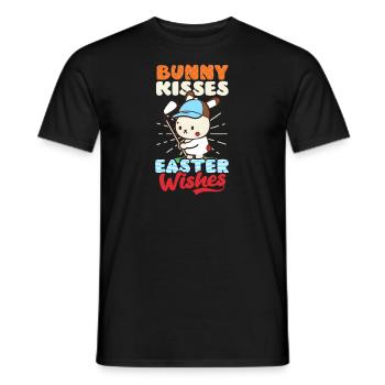 Golf Osterhase küsst Osterwünsche - Männer T-Shirt - Schwarz - Vorne - AI Model Male 178 light (178cm)